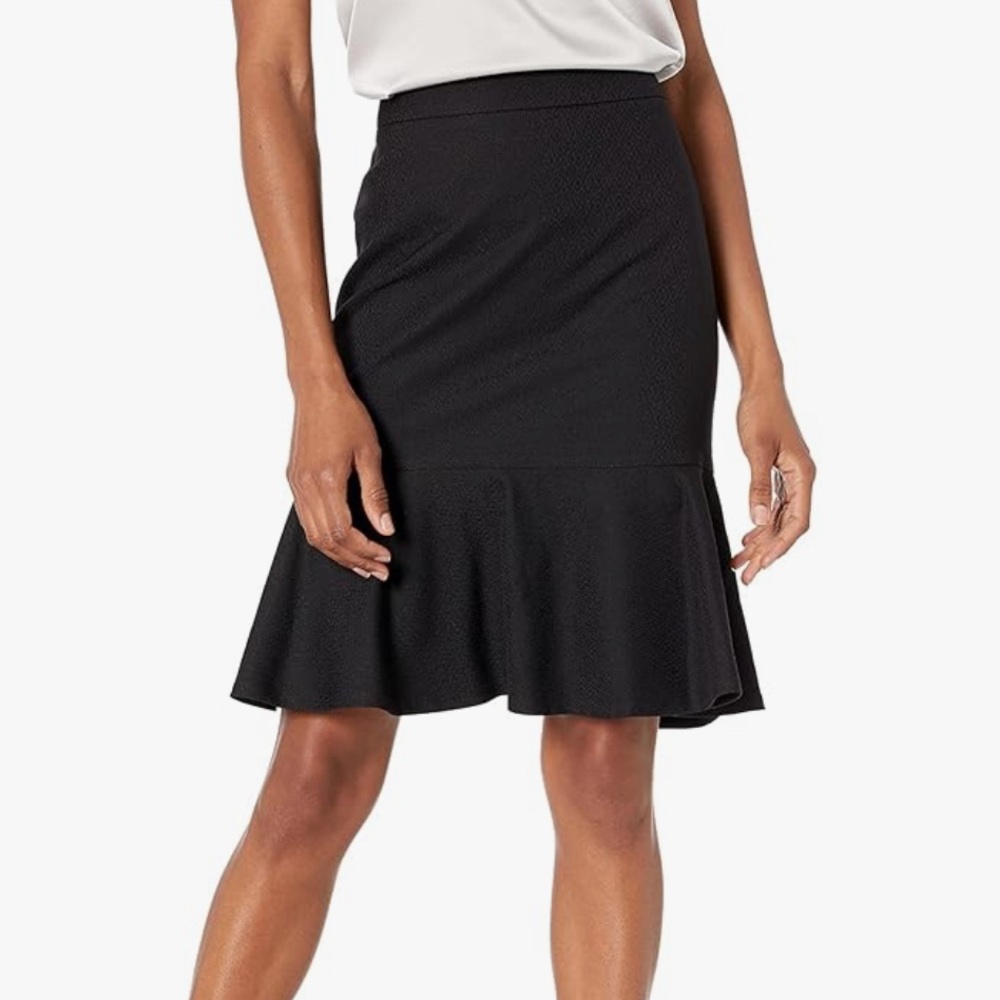 🖤Tobi Black Classic A-Line Midi Skirt